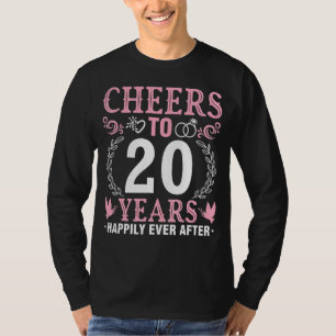 Camiseta Marido Esposa Bebendo A 20 Anos Felizmente E
