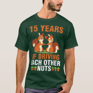 Camiseta Marido Esposa Casados 15 Anos De Dirigir Cada Um