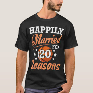 Camiseta Marido Esposa Felizmente Casados 20 Anos Por Beise