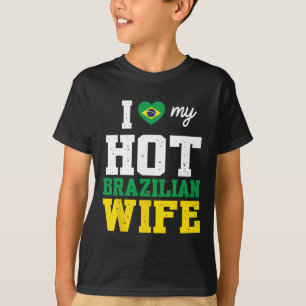 Camiseta Marido Eu Amo Minha Quente Esposa Brasileira Dia d