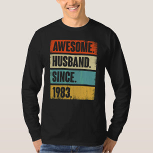 Camiseta Marido Impressionante Retro Desde 1983 39 Casando