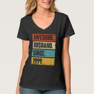 Camiseta Marido Impressionante Retro Desde 1999 23 Casando
