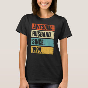 Camiseta Marido Impressionante Retro Desde 1999 23 Casando