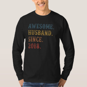 Camiseta Marido Impressionante Retro Desde 2018 4 Namorando