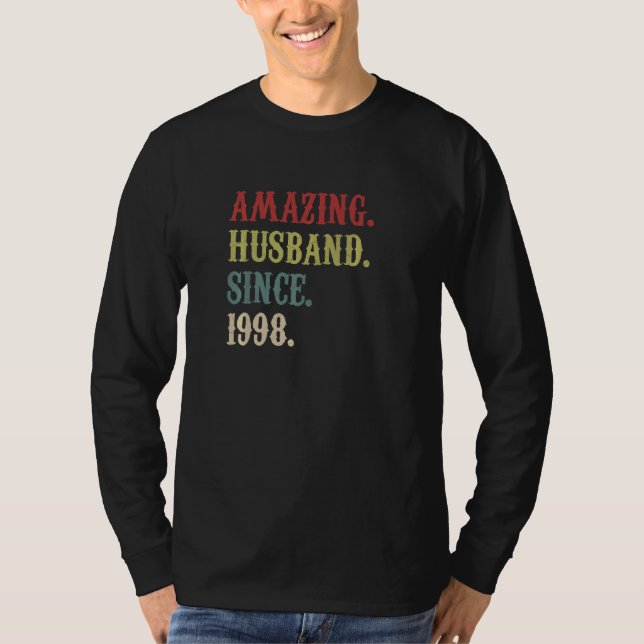 Camiseta Marido Incrível Desde 1998 24 Aniversário De Casam (Frente)