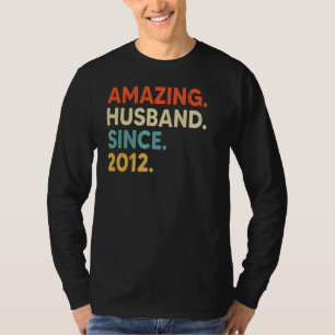 Camiseta Marido Incrível Desde 2012 10 Aniversário de Casam