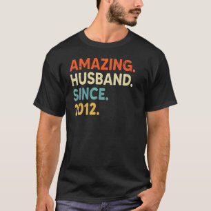 Camiseta Marido Incrível Desde 2012 10 Aniversário de Casam