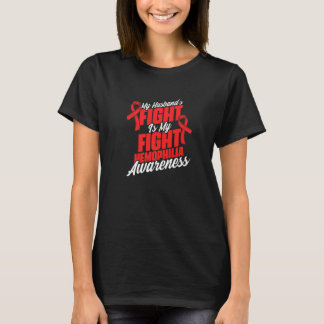 Camiseta Marido Luta Hemofilia Suporte Sobrevivente Hemofil