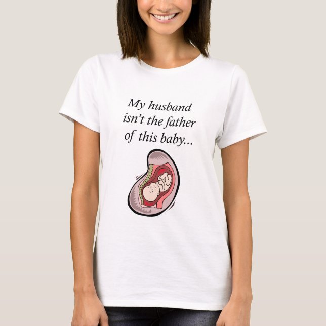 Camiseta Marido não o pai do bebê (Frente)