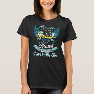 Camiseta Marido No Céu Eu Amo E Sinto Falta Dele Mulheres P