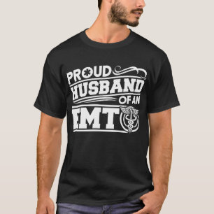 Camiseta Marido Orgulhoso De Emergência EMS De Uma Ambulânc
