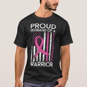 Camiseta Marido Orgulhoso De Um Apoio ao cancer de mama De