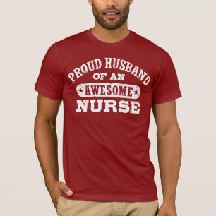 Camiseta Marido orgulhoso de uma enfermeira impressionante