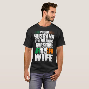 Camiseta Marido orgulhoso do Tshirt irlandês impressionant