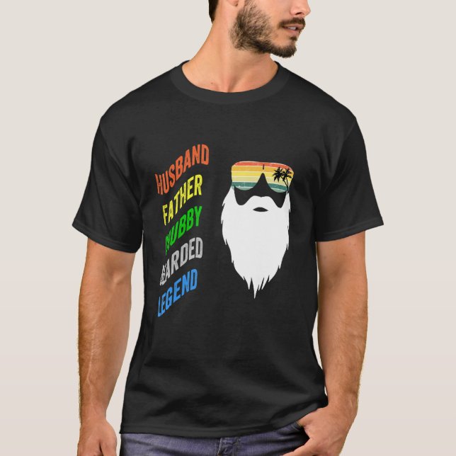 Camiseta Marido Padre Chubby Beared Legend (Frente)