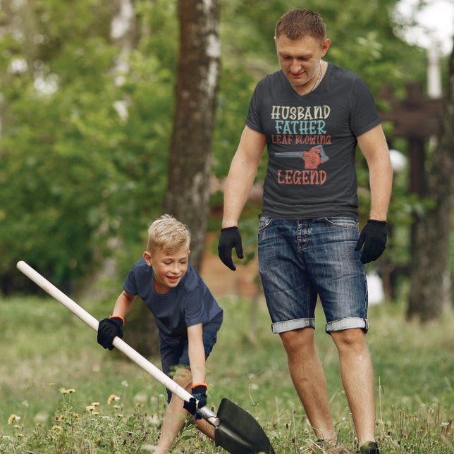 Camiseta Marido Padre Leaf Blower Legenda (Criador carregado)
