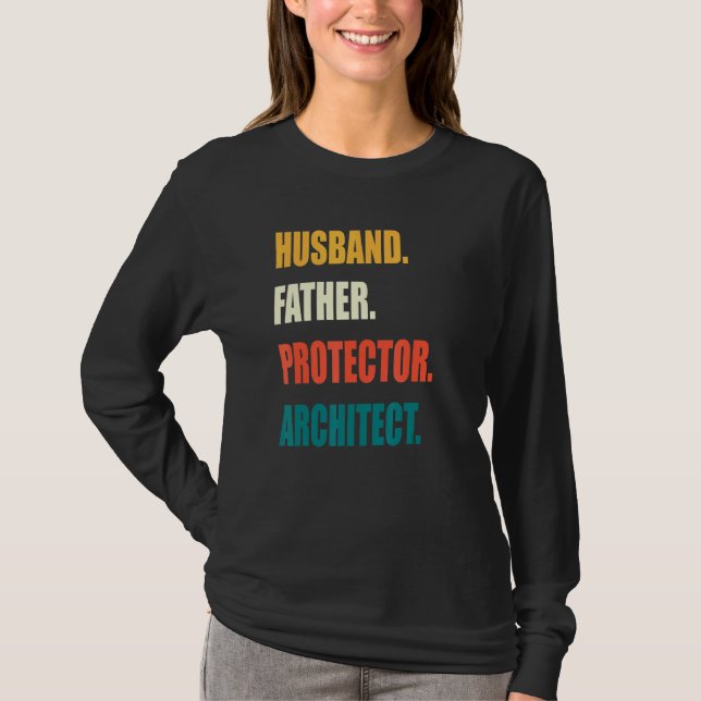 Camiseta Marido Padre Protetor Arquiteto (Frente)