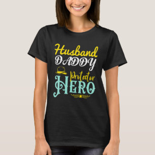 Camiseta Marido Padre Protetor Dia de os pais Herói