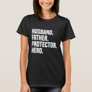 Camiseta Marido Padre Protetor Herói Dia de os pais Engraça