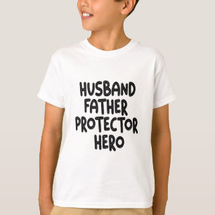 Camiseta Marido Padre Protetor Herói Dia de os pais Engraça