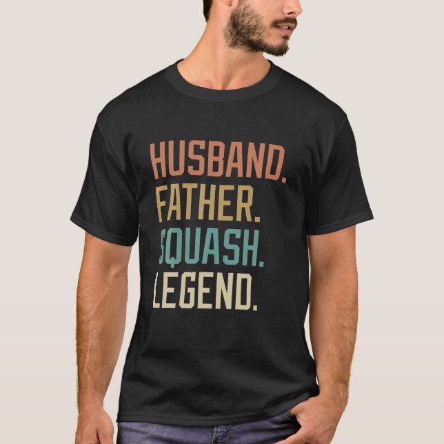 Camiseta Marido Padre Squash Legenda Dia de os pais Anivers (Frente)