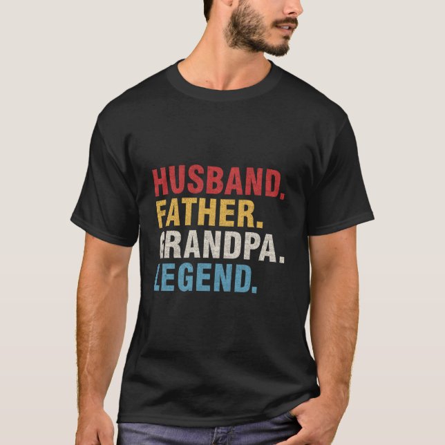 Camiseta Marido Pai Avô Dia de os pais Pai Legenda Papá (Frente)