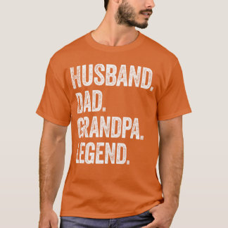 Camiseta Marido Pai Avô Lenda Antigo Desgastado frie