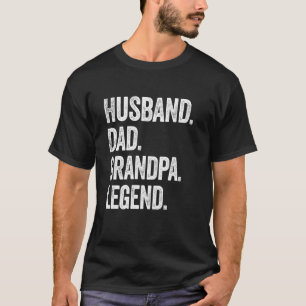 Camiseta Marido Pai Avô Lenda - Gr Distressed Vintage