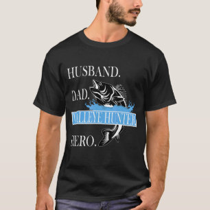 Camiseta Marido pai caçador de walleye herói lago erie wall