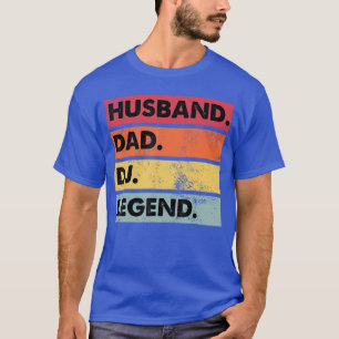 Camiseta Marido Pai DJ Lenda DJ Divertido Disc Jockey Músic
