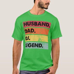 Camiseta Marido Pai DJ Lenda Engraçado DJ Disc Jockey Músic