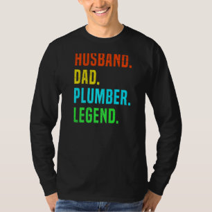 Camiseta Marido Pai Encanador Lenda Comerciante encanamento