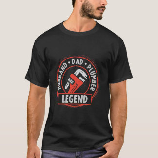 Camiseta Marido Pai Encanador Lenda Profissional Comerciant