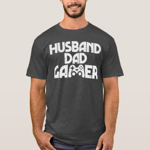 Camiseta Marido Pai Gamer Legal Amante de Vídeo Game Homens