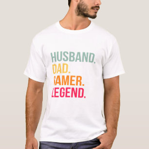 Camiseta Marido Pai Gamer Lenda