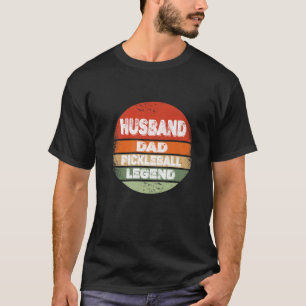Camiseta Marido Pai Legenda Picleball Engraçado Vintage Pad