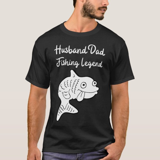 Camiseta Marido Pai Lenda da Pesca (Frente)