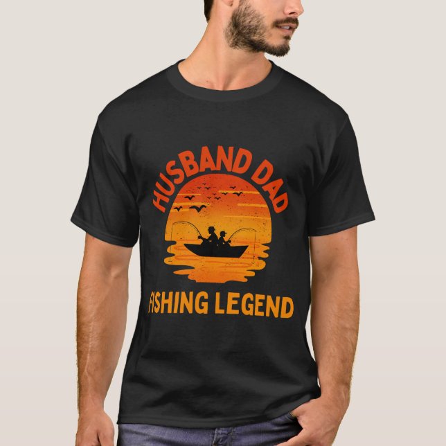 Camiseta Marido Pai Lenda da Pesca (Frente)