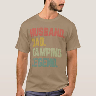 Camiseta Marido Pai Lenda do Acampamento Pai Engraçado filh