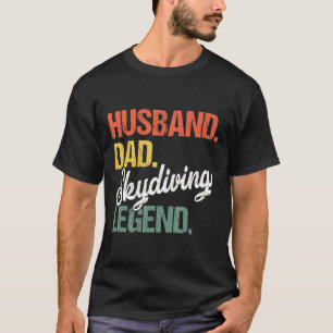 Camiseta Marido Pai Lenda do Salto de Paraquedas Retro