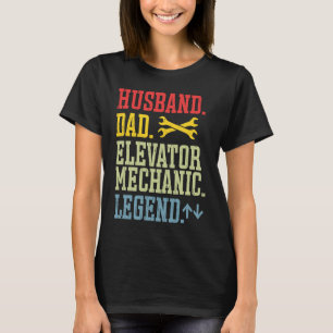 Camiseta Marido Pai Mecânico de Elevador