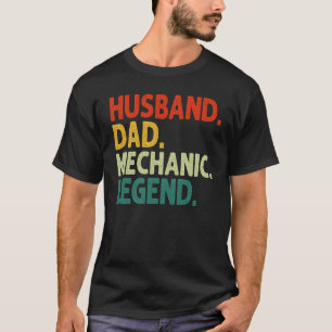 Camiseta Marido Pai Mecânico Lenda Mecânico Vintage