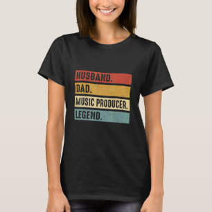 Camiseta Marido Pai Produtor Musical Fazendo Batidas Criado