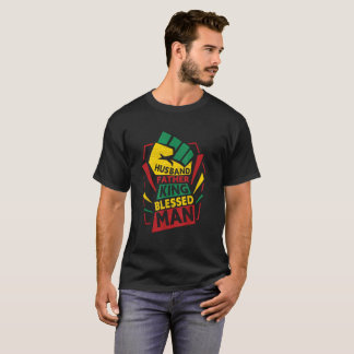 Camiseta Marido Pai Rei Abençoado Pai Negro