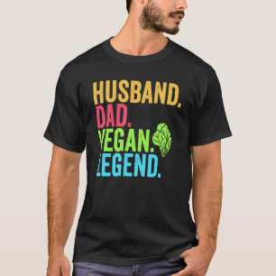 Camiseta Marido Pai Vegan Lenda Pai Veggie Vegetariano