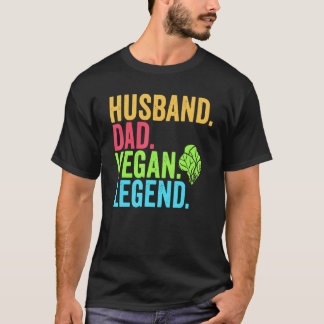 Camiseta Marido Pai Vegan Lenda Pai Veggie Vegetariano