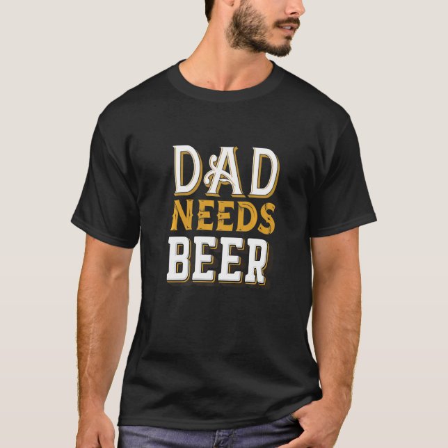 Camiseta Marido Papa Pai Pai Cerveja Avô D Pai (Frente)