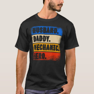 Camiseta Marido Papai Mecânico Herói Dia dos Pais Mecânico