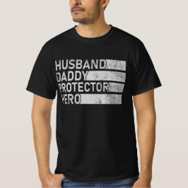 Camiseta Marido Papai Protetor Herói Pai Legal Dad