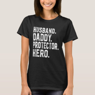 Camiseta Marido Papai Protetor Herói Para o Papai